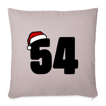 54 Numéro Noël - Housse de coussin décorative 45 x 45 cm - taupe clair - Devant