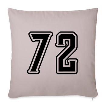 72 number symbol - Sofa pillowcase 17,3'' x 17,3'' (45 x 45 cm) - light taupe - Front