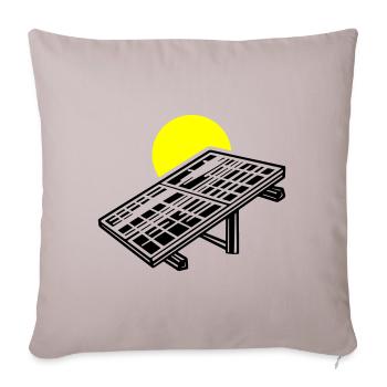 Solar Energy Panels - Sofa pillowcase 17,3'' x 17,3'' (45 x 45 cm) - light taupe - Front