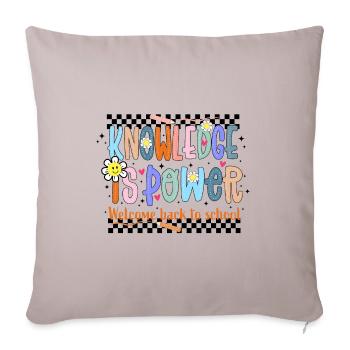 Back to School - Sofa pillowcase 17,3'' x 17,3'' (45 x 45 cm) - light taupe - Front