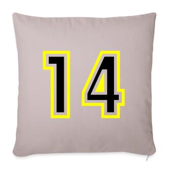 14 Number College - Sofa pillowcase 17,3'' x 17,3'' (45 x 45 cm) - light taupe - Front