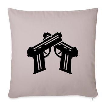 Pistole Symbol - Sofakissenbezug 45 x 45 cm - helles Taupe - Vorne