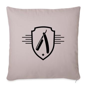 Barber razor blade - Sofa pillowcase 17,3'' x 17,3'' (45 x 45 cm) - light taupe - Front