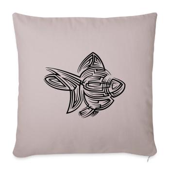 Goldfisch Tribal Tattoo - Sofakissenbezug 45 x 45 cm - helles Taupe - Vorne