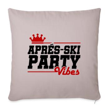 Ambiance de fête après-ski - Housse de coussin décorative 45 x 45 cm - taupe clair - Devant