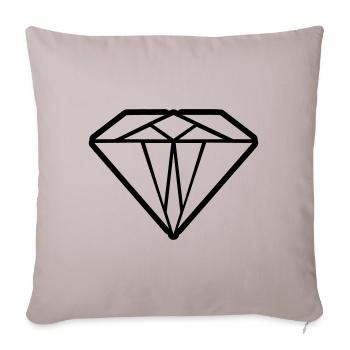 Diamond Symbol - Sofa pillowcase 17,3'' x 17,3'' (45 x 45 cm) - light taupe - Front