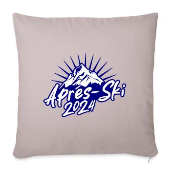 Après-ski 2024 - Housse de coussin décorative 45 x 45 cm - taupe clair - Devant
