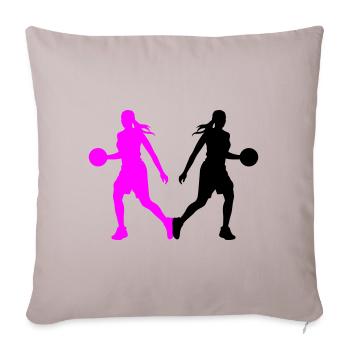 Basketball Player Silhouette Basketball Player Fra - Sofa pillowcase 17,3'' x 17,3'' (45 x 45 cm) - light taupe - Front