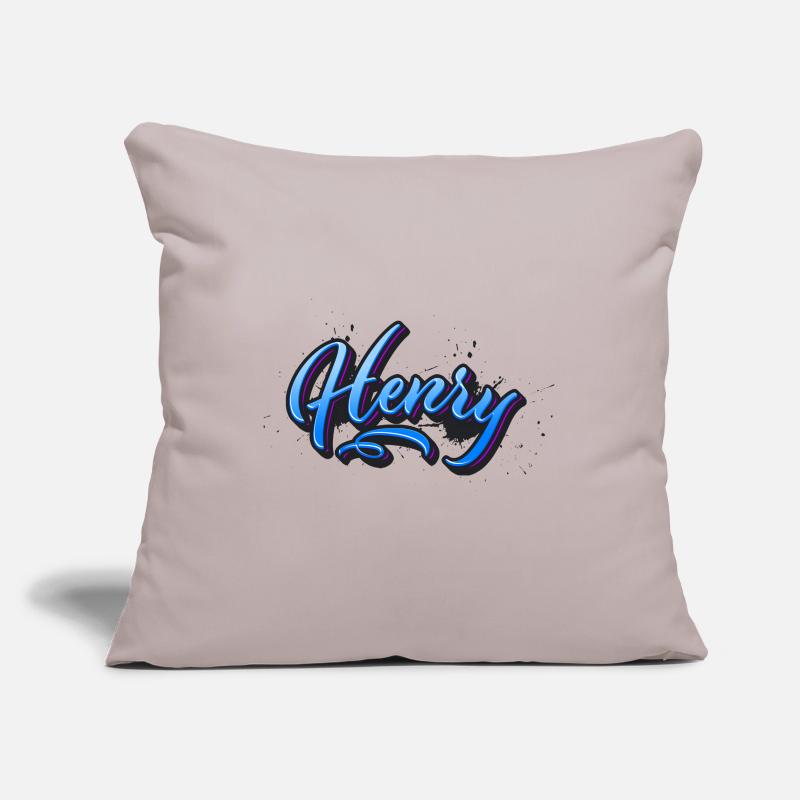 Henry First Name Name Name Tag Splash Graffiti Sofa pillowcase 17,3'' x 17,3'' (45 x 45 cm)