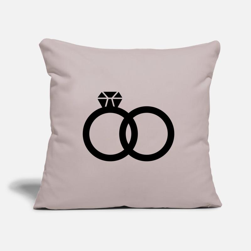 Wedding Rings Ring Wedding Sofa pillowcase 17,3'' x 17,3'' (45 x 45 cm)