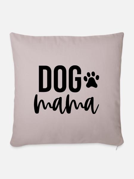 Hund Mama - Sofakissenbezug 45 x 45 cm - helles Taupe
