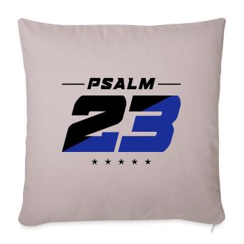 Psaume 23 verset de la Bible - Housse de coussin décorative 45 x 45 cm - taupe clair - Devant
