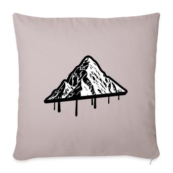 Mountain Silhouette Symbol Mountains - Sofa pillowcase 17,3'' x 17,3'' (45 x 45 cm) - light taupe - Front