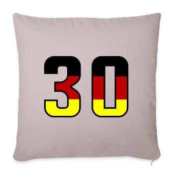 30 symbole de chiffres Allemagne - Housse de coussin décorative 45 x 45 cm - taupe clair - Devant