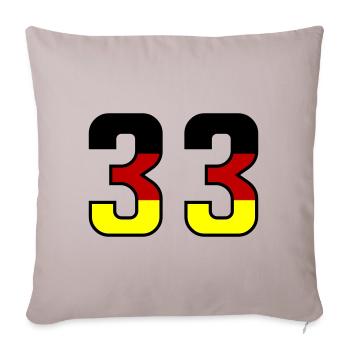33 Zahl symbol Germany - Sofakissenbezug 45 x 45 cm - helles Taupe - Vorne