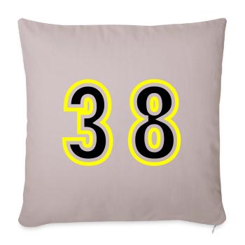 38 Number College - Sofa pillowcase 17,3'' x 17,3'' (45 x 45 cm) - light taupe - Front