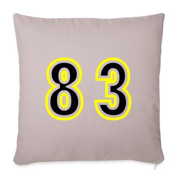 83 Nombre Collège - Housse de coussin décorative 45 x 45 cm - taupe clair - Devant