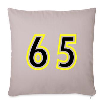 65 Nombre Collège - Housse de coussin décorative 45 x 45 cm - taupe clair - Devant
