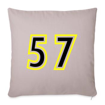 57 Number College - Sofa pillowcase 17,3'' x 17,3'' (45 x 45 cm) - light taupe - Front