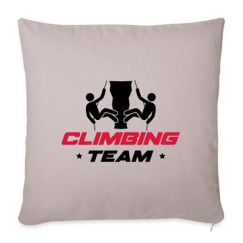 Grimpeurs alpinistes - Housse de coussin décorative 45 x 45 cm - taupe clair - Devant