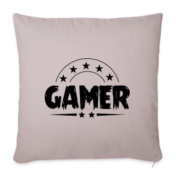 Gamer Beruf - Sofakissenbezug 45 x 45 cm - helles Taupe - Vorne