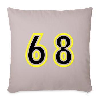 68 Nombre Collège - Housse de coussin décorative 45 x 45 cm - taupe clair - Devant