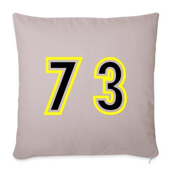 73 Nombre Collège - Housse de coussin décorative 45 x 45 cm - taupe clair - Devant