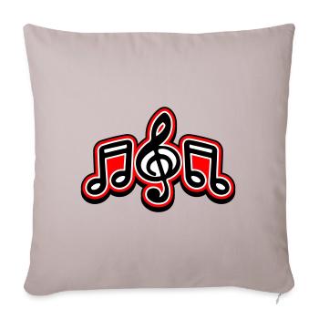 Clé de symbole de musique - Housse de coussin décorative 45 x 45 cm - taupe clair - Devant