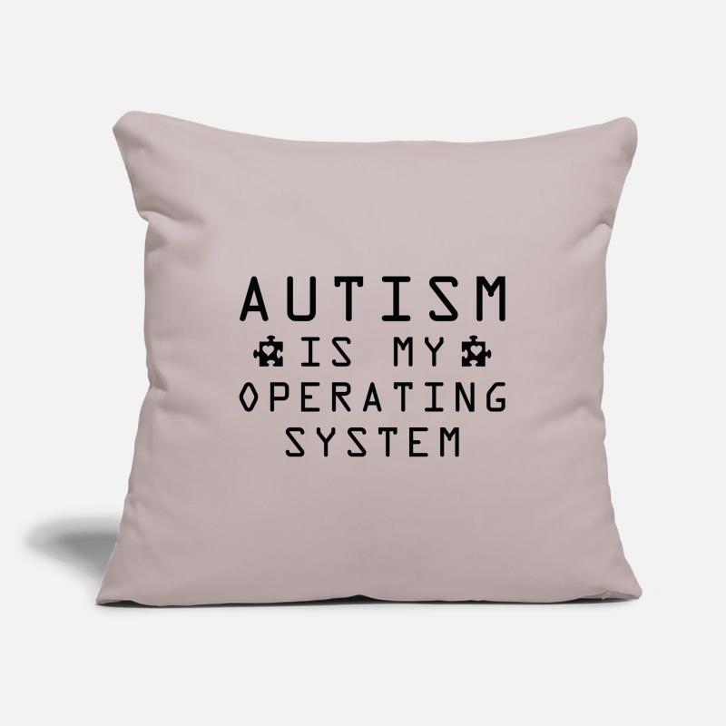 L’autisme est mon système d’exploitation Housse de coussin décorative 45 x 45 cm