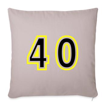 40 Number College - Sofa pillowcase 17,3'' x 17,3'' (45 x 45 cm) - light taupe - Front