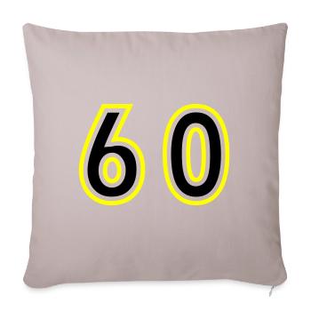 60 Number College - Sofa pillowcase 17,3'' x 17,3'' (45 x 45 cm) - light taupe - Front