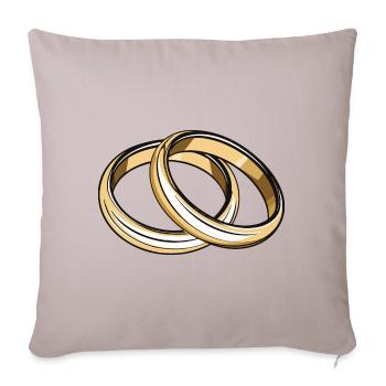 Wedding Rings Wedding - Sofa pillowcase 17,3'' x 17,3'' (45 x 45 cm) - light taupe - Front