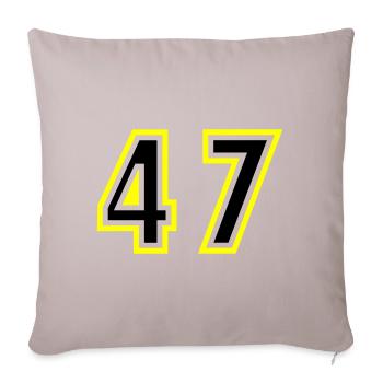 47 Number College - Sofa pillowcase 17,3'' x 17,3'' (45 x 45 cm) - light taupe - Front