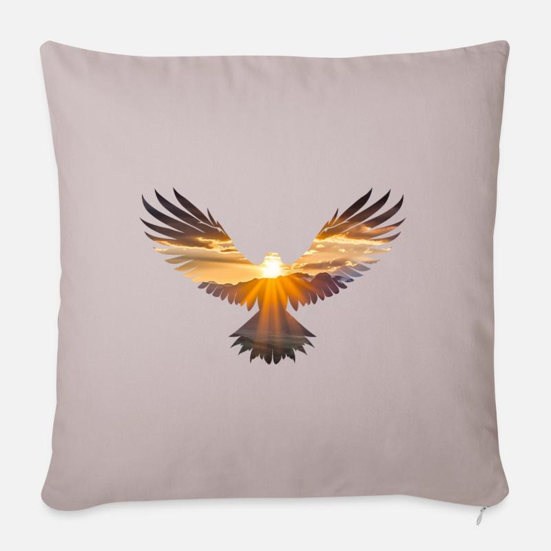Eagle s Gaze Freedom - Sofakissenbezug 45 x 45 cm - helles Taupe