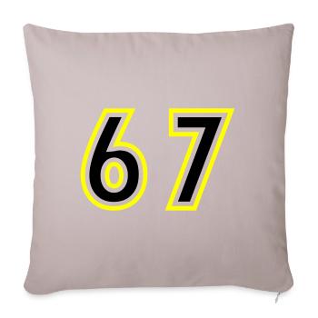 67 Number College - Sofa pillowcase 17,3'' x 17,3'' (45 x 45 cm) - light taupe - Front