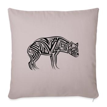 Tatouage tribal Hyena - Housse de coussin décorative 45 x 45 cm - taupe clair - Devant