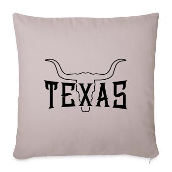 texas bulle skeleton symbol - Sofa pillowcase 17,3'' x 17,3'' (45 x 45 cm) - light taupe - Front