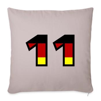 Maillot Allemagne numéro 11 - Housse de coussin décorative 45 x 45 cm - taupe clair - Devant