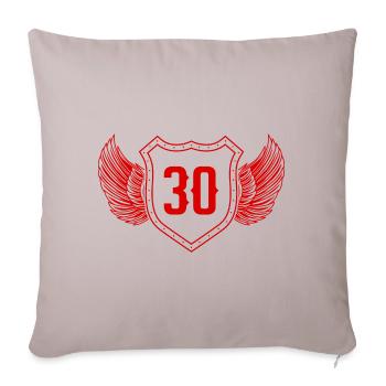 30 Nombre d’armoiries - Housse de coussin décorative 45 x 45 cm - taupe clair - Devant