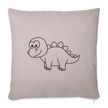 Dinosaur stegosaurus Comic - Sofa pillowcase 17,3'' x 17,3'' (45 x 45 cm) - light taupe - Front