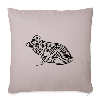 Frog Tribal Tattoo - Sofa pillowcase 17,3'' x 17,3'' (45 x 45 cm) - light taupe - Front