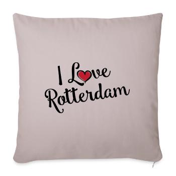 J’adore Rotterdam - Housse de coussin décorative 45 x 45 cm - taupe clair - Devant