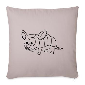 Armadillo Comic Animal - Sofa pillowcase 17,3'' x 17,3'' (45 x 45 cm) - light taupe - Front