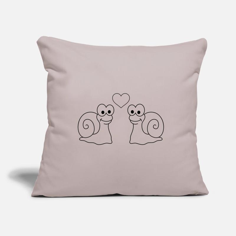 Schnecke Comic Paar liebe Sofakissenbezug 45 x 45 cm