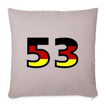 53 Numéro Allemagne Jersey - Housse de coussin décorative 45 x 45 cm - taupe clair - Devant