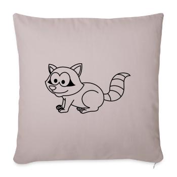 Raccoon Comic Animal - Sofa pillowcase 17,3'' x 17,3'' (45 x 45 cm) - light taupe - Front