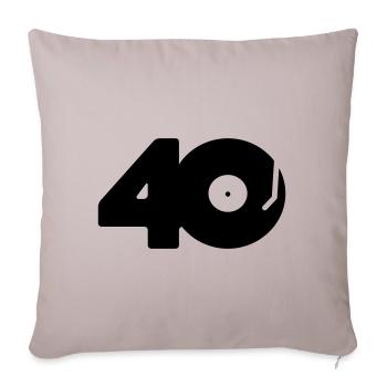 DJ 40 - Housse de coussin décorative 45 x 45 cm - taupe clair - Devant