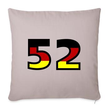 52 Numéro Allemagne Jersey - Housse de coussin décorative 45 x 45 cm - taupe clair - Devant