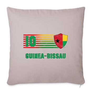 Guinea-Bissau Football Team - Sofa pillowcase 17,3'' x 17,3'' (45 x 45 cm) - light taupe - Front