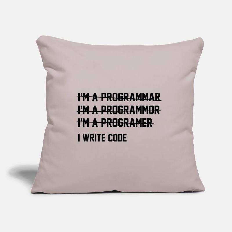 I Write Code Sofa pillowcase 17,3'' x 17,3'' (45 x 45 cm)